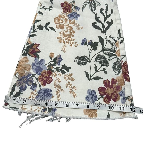 Free People We The Free Youthquake Printed Crop Flare Jeans Size 28 SMALL‎ FLAWS - Picture 9 of 10